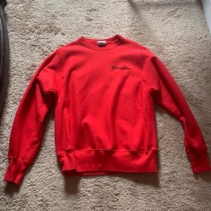 Red champion sweatshirt